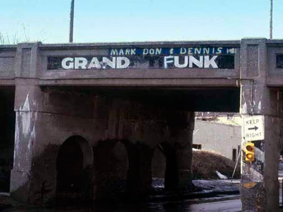 The Grand Funk Railroad Fenton Road overpass